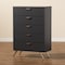 Baxton Studio Kelson Modern and Contemporary Dark Grey and Gold Finished Wood 5-Drawer Chest 189-11575-ZORO - alternate 6